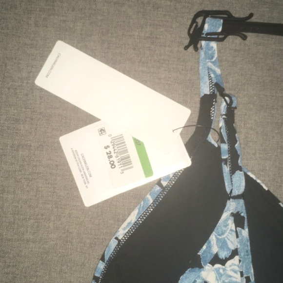 Calvin Klein intimates women's sz large black blue white bra bralette open back - Picture 9 of 13